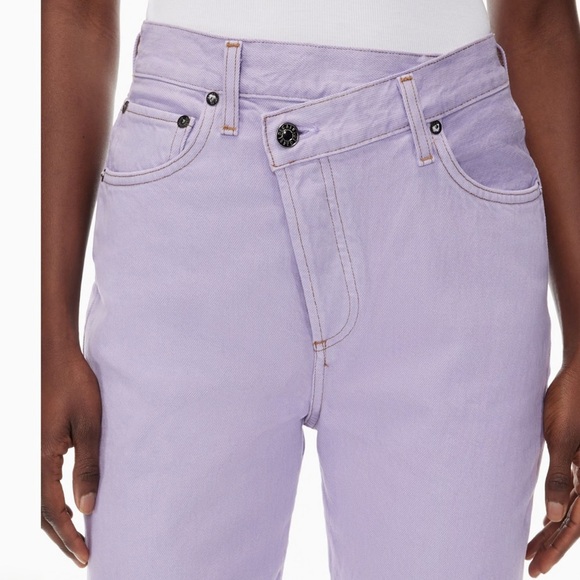 AGOLDE Criss Cross High Rise Straight Jeans In Hard Candy - Picture 3 of 10